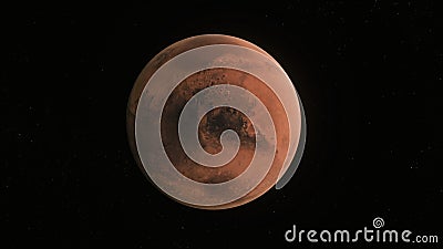 Concept 103-P1 View of the 3D Rendering Realistic Planet Mars Stock Photo