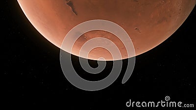 Concept 50-P1 View of the 3D Rendering Realistic Planet Mars Stock Photo