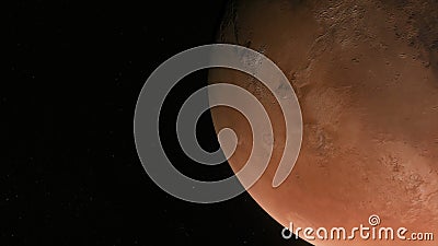 Concept 73-P1 View of the 3D Rendering Realistic Planet Mars Stock Photo