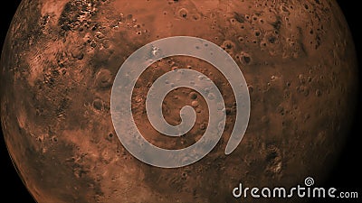 Concept 12-P1 View of the 3D Rendering Realistic Planet Mars Stock Photo