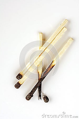 A gradual decline of matches Stock Photo