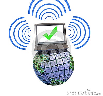 Global international communications network comms Stock Photo