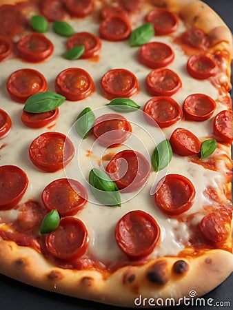 Photo Of Porcion De Una Pizza De Peperoni Sobre Fondo Whitee. Generative AI Stock Photo