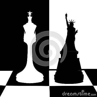 The concept of a political game. United State Stock Photo
