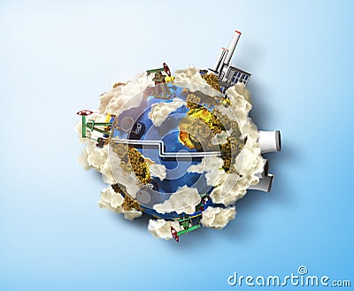 Concept of polution enviroment. Stock Photo