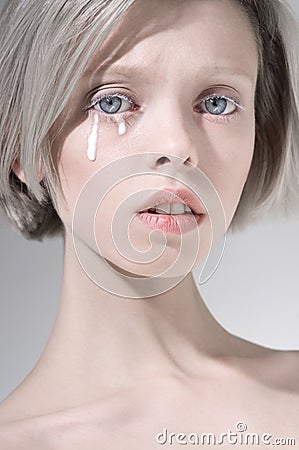 Concept portrait of strange woman Stock Photo