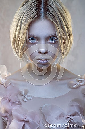 Concept portrait of strange woman Stock Photo