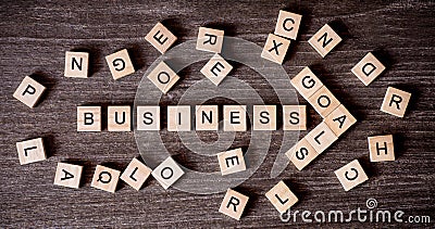 Concept presented by crossword with words business success to go Stock Photo