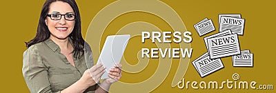 Concept of press review Stock Photo
