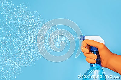 Concept of the provision of cleaning services Stock Photo