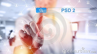 Concept of PSD2 - Payment services directive Stock Photo