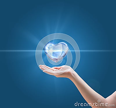 Concept of a pure and healthy heart. Stock Photo