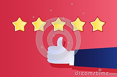 Concept of rating. Customer review. Vector Illustration