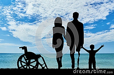 Concept of rehabilitation of invalids with prosthetic legs Stock Photo