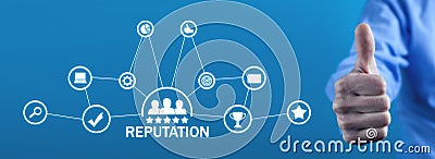 Concept of Reputation. Customer relationship. Business Stock Photo