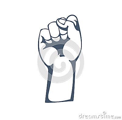 Concept of resistance, strength, freedom, majority, leadership, protest, defending rights. Vector Illustration