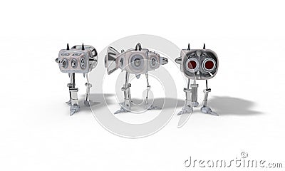 Concept of robot for using is space, 3d render Stock Photo