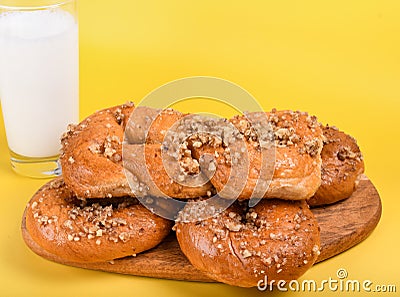 Concept of romanian cuisine. Homemade Mucenici, traditional desserts made in the figure 8 Stock Photo