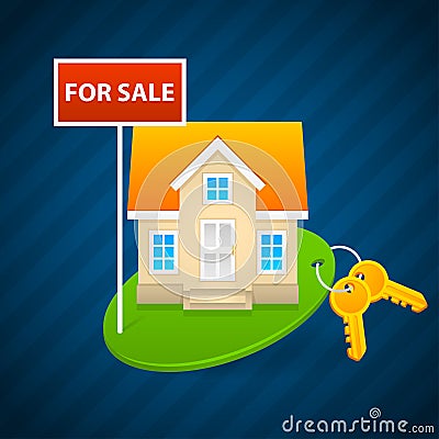 Concept sale of country houses Vector Illustration