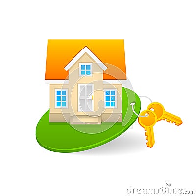 Concept sale and rent of country houses Vector Illustration