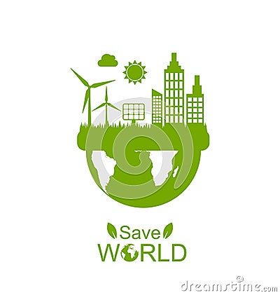 Concept of Save World Vector Illustration