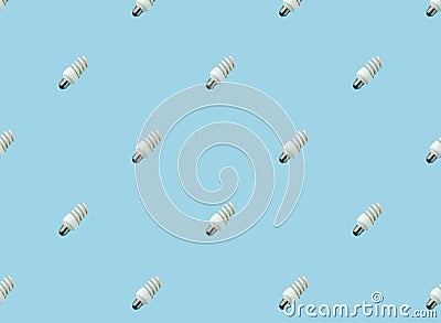 the concept of saving the earth. seamless fluorescent lamps Stock Photo