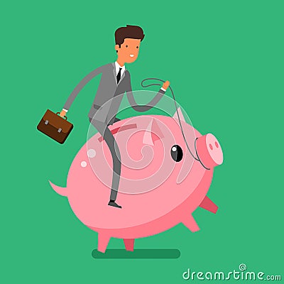 Concept of saving money. Vector Illustration