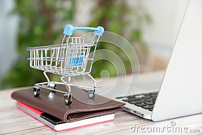 Concept scenario of online shopping Stock Photo