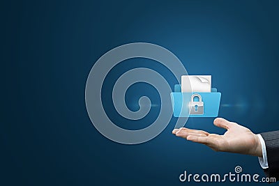 The concept of secure archiving of files Stock Photo