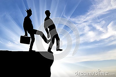 Concept of selfishness and betrayal in business Stock Photo