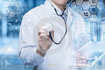 Concept services research and laboratory tests Stock Photo