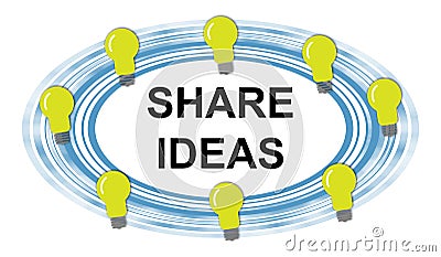 Concept of share ideas Stock Photo