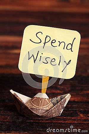 Spend wisely Stock Photo