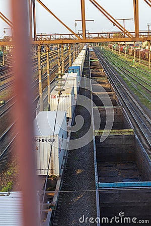 Concept shot of the railway carriages. Concept Stock Photo