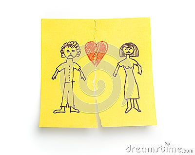 Concept sketched 'Divorce' Stock Photo