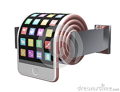 Concept Of Smartphone Like A Toilet Roll Stock Photo