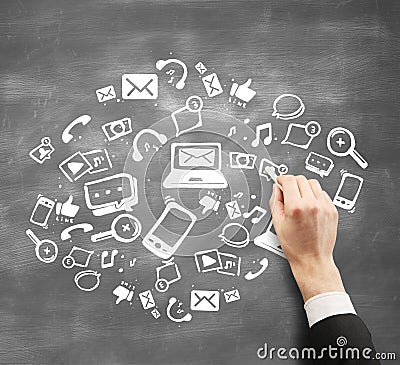 Concept social network Stock Photo