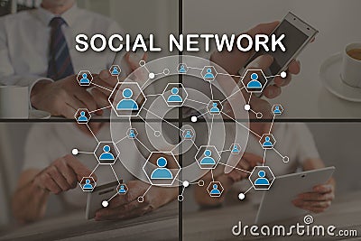 Concept of social network Stock Photo