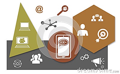 Concept of social selling Stock Photo