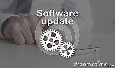 Concept of software update Stock Photo