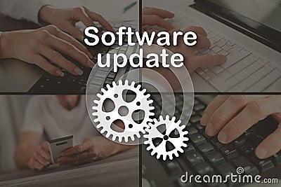 Concept of software update Stock Photo