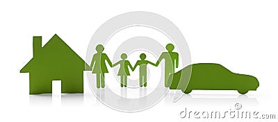 Concept of standard family values Stock Photo