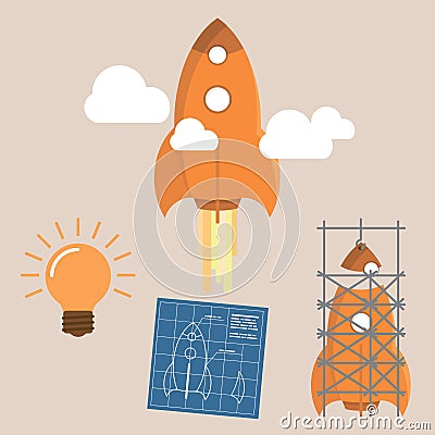 Concept of Startup development Vector Illustration