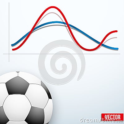 Concept statistics about the game of soccer Vector Illustration