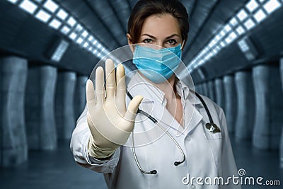 The concept of Stop Virus Stock Photo