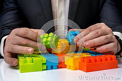 Concept of strategy and reorganization business ideas Stock Photo