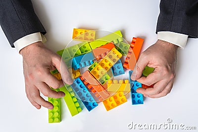 Concept of strategy and reorganization business ideas Stock Photo