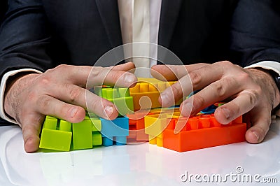 Concept of strategy and reorganization business ideas Stock Photo