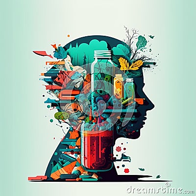 Concept of substance addiction Stock Photo