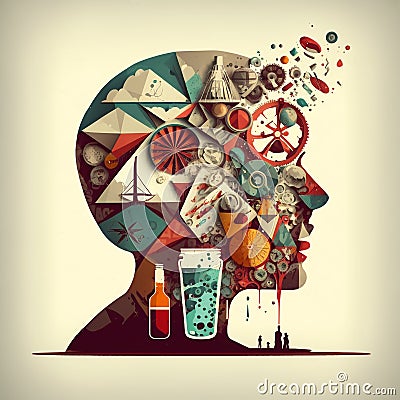 Concept of substance addiction Stock Photo